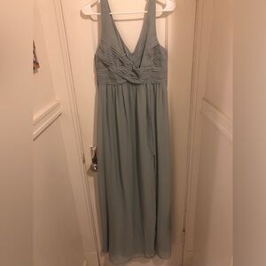 Birdy Grey sage green chiffon dress, size 8